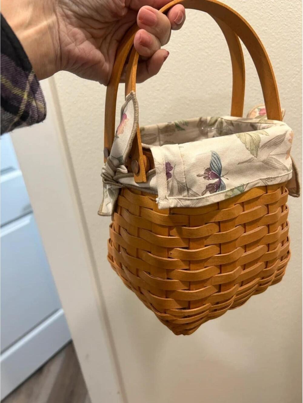 Longaberger Tiny Tote basket Botanical fields